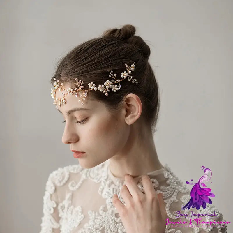 Pearl Flower Wedding Headband