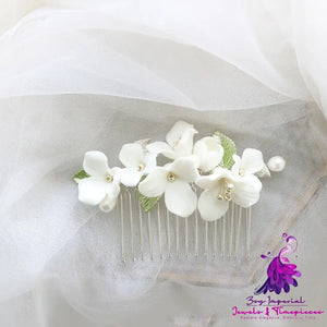 Ceramic Flower Bridal Headwear