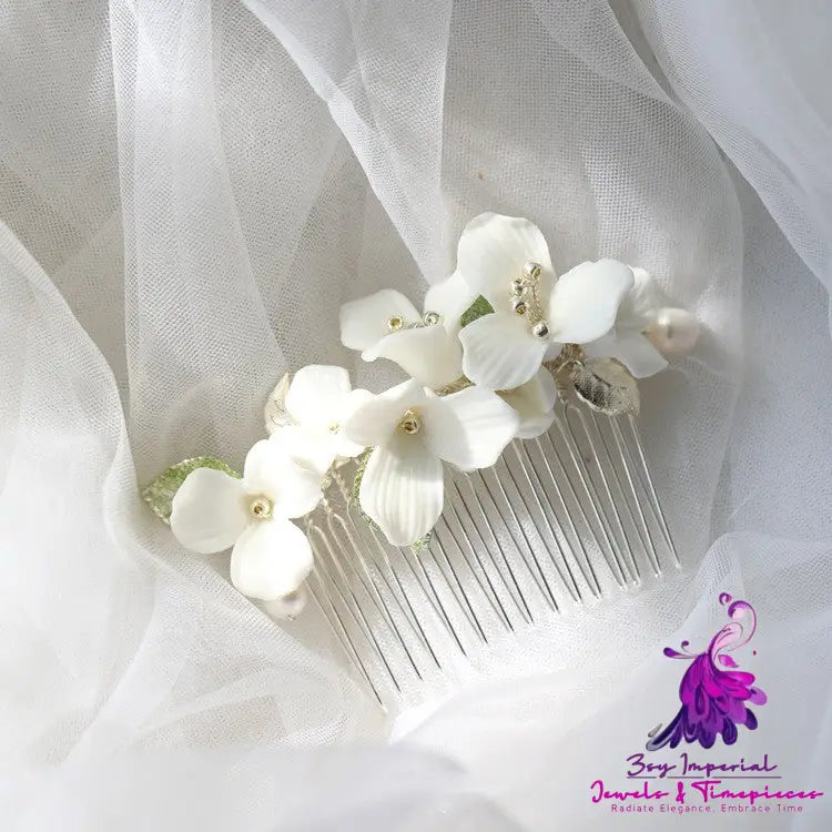 Ceramic Flower Bridal Headwear