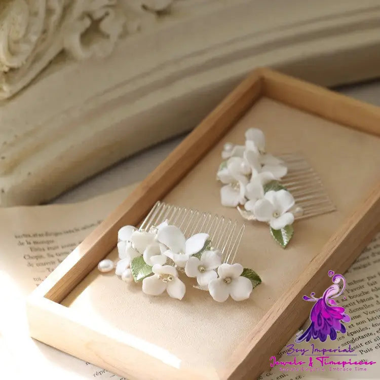 Ceramic Flower Bridal Headwear