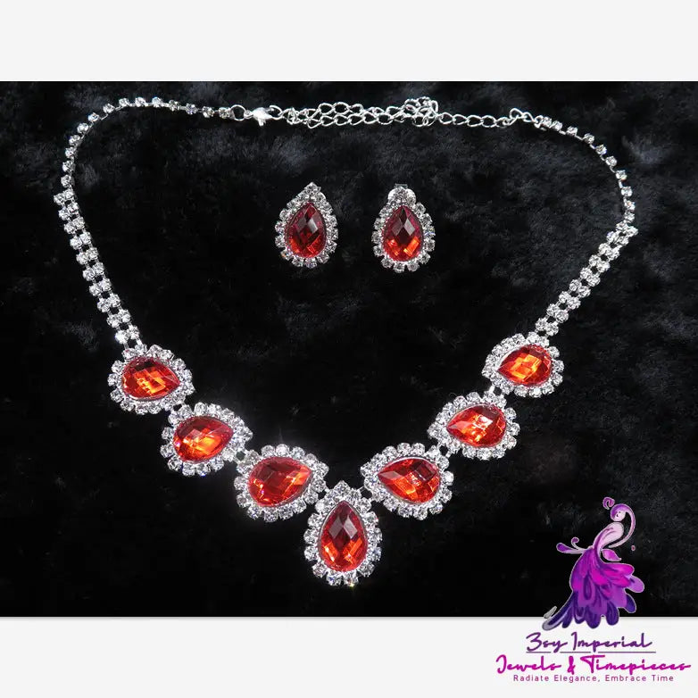 Color Diamond Bridal Jewelry Set