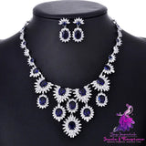 Colorful Zircon Bridal Wedding Jewelry Set