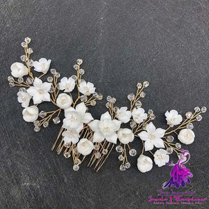 Crystal Bridal Flower Crown Hair Comb