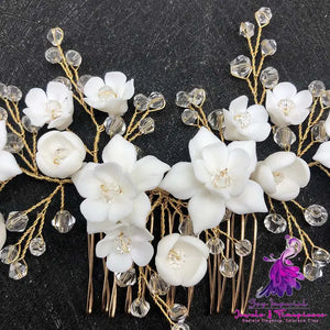 Crystal Bridal Flower Crown Hair Comb