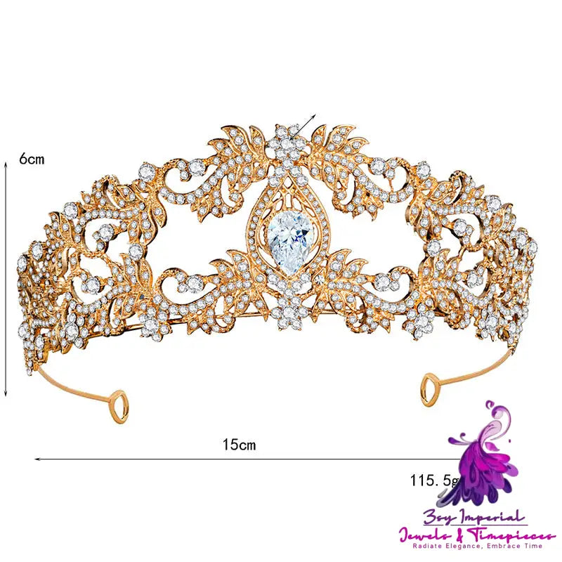 Gold Double Alloy Wedding Crown