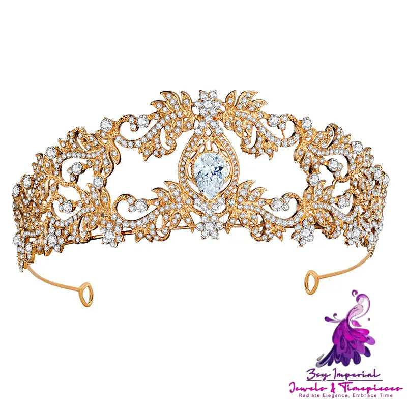 Gold Double Alloy Wedding Crown