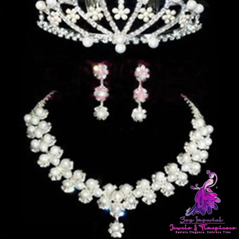 Bridal Crown 3-Piece Jewelry Set