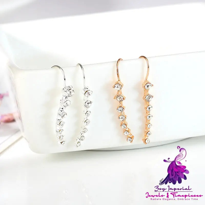 Long Rhinestone Bridal Earrings