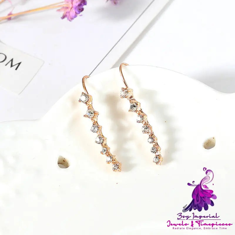 Long Rhinestone Bridal Earrings