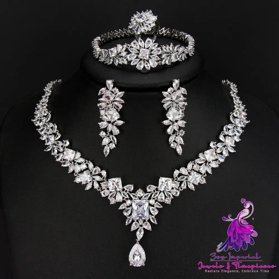 Four Color Bridal Zircon Set With Four Pieces