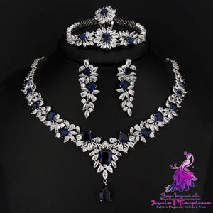 Four Color Bridal Zircon Set With Four Pieces