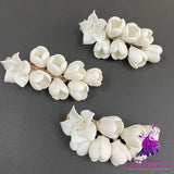 Wedding Bridal Headwear Hair Clip Pastoral Ceramics