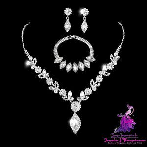 White Crystal Bridal Jewelry Set