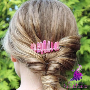 Colorful Green Crystal Hair Comb