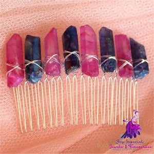 Colorful Green Crystal Hair Comb