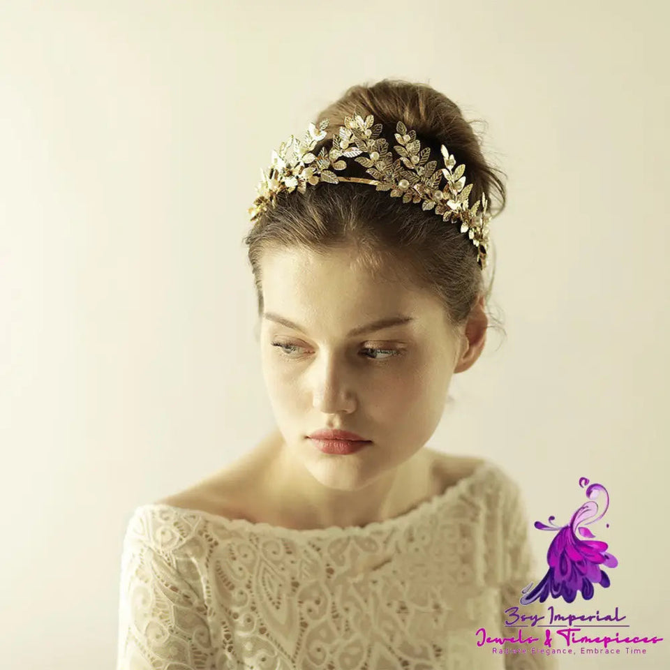 Fashion Three-dimensional Leaf Bridal Headdress