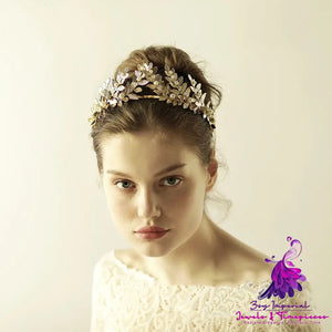 Fashion Three-dimensional Leaf Bridal Headdress