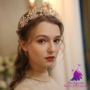 Exquisite Pearl Crystal Bridal Headdress