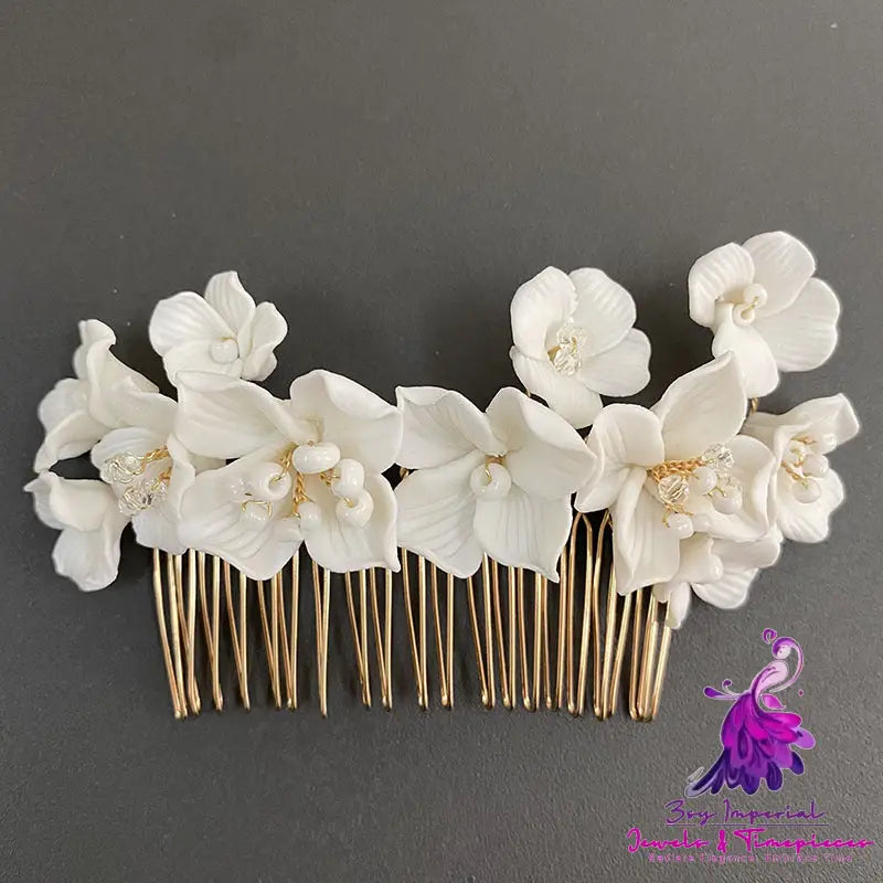 White Ceramic Bridal Headwear