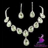 Color Rhinestone Bridal Jewelry Set