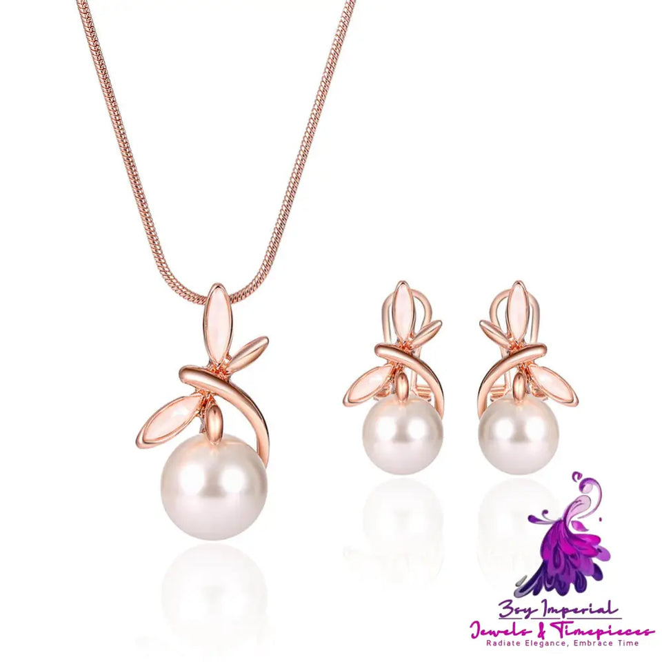 Fashionable Pearl Bridal Jewelry Set