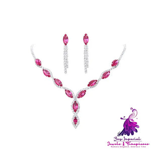 Burst Red Bridal Necklace