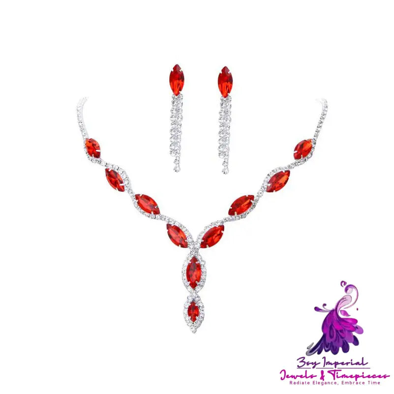 Burst Red Bridal Necklace