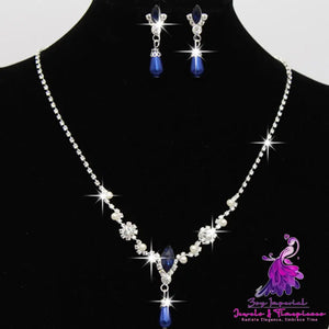 Dropspearl Necklace Earrings Set