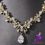 Bridal Rhinestone Earring Necklace