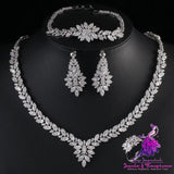 Zircon Bridal Tassel Jewelry Earring Set