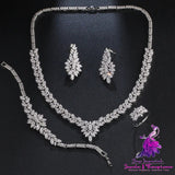 Zircon Bridal Tassel Jewelry Earring Set