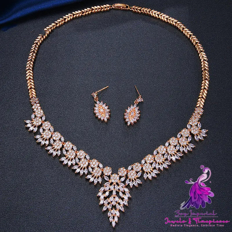 Leaf Bridal Zircon Set