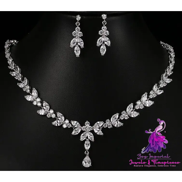 Simple Zircon Bridal Set