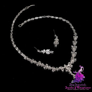 Simple Zircon Bridal Set