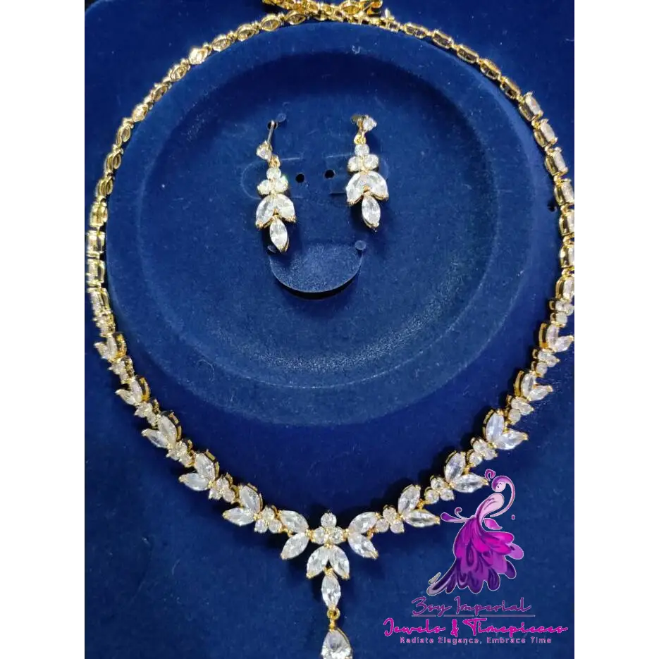 Simple Zircon Bridal Set