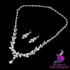 Simple Zircon Bridal Set