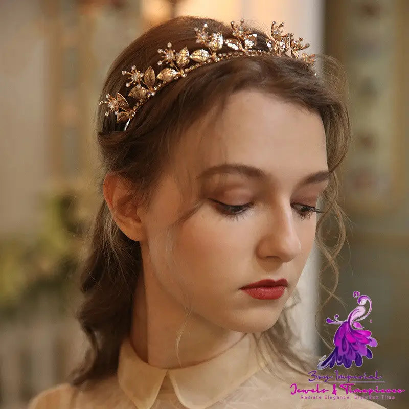 Bridal Tiara Delicate Floral Shape Headwear