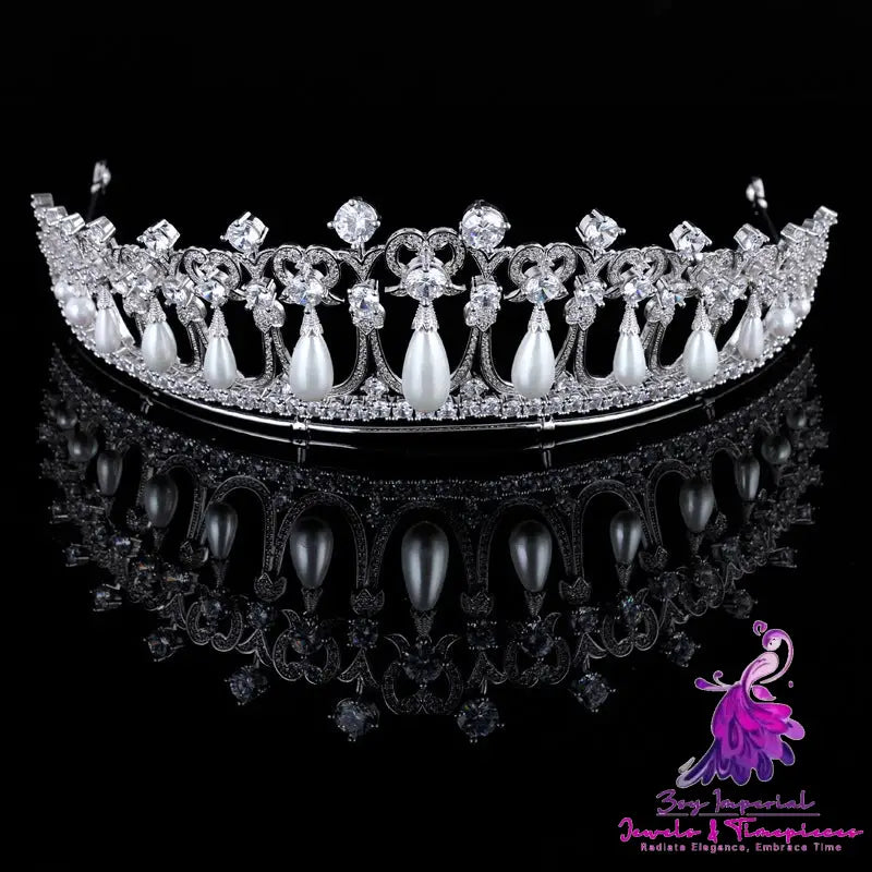 Zircon Pearl Bridal Wedding Tiara