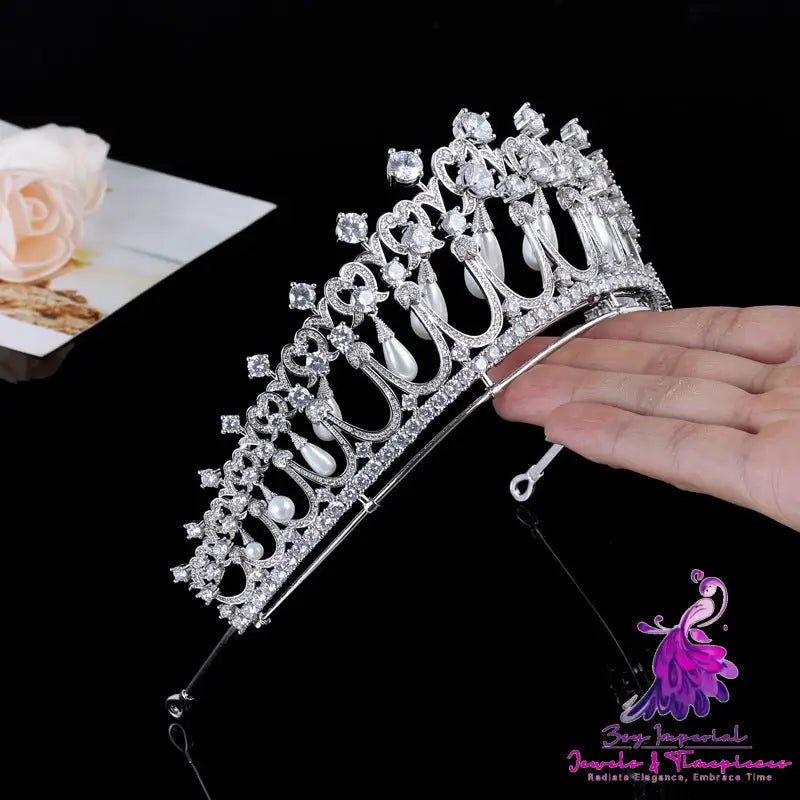 Zircon Pearl Bridal Wedding Tiara