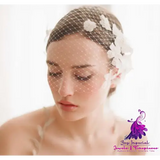 Hand-Sewn Flowers Bridal Veil