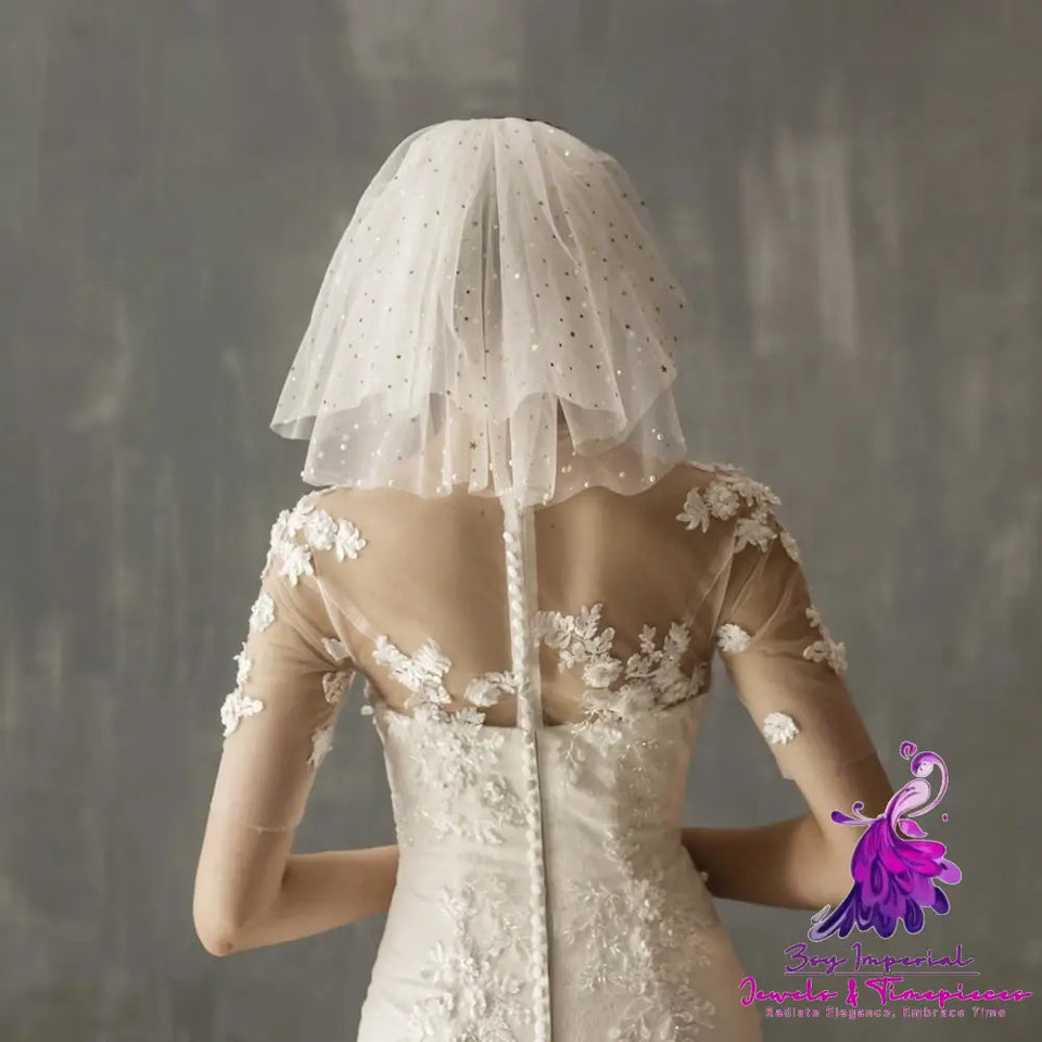 White Yarn Bridal Veil