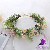 Leaf Bridal Wreath Headwear for Ins Forest