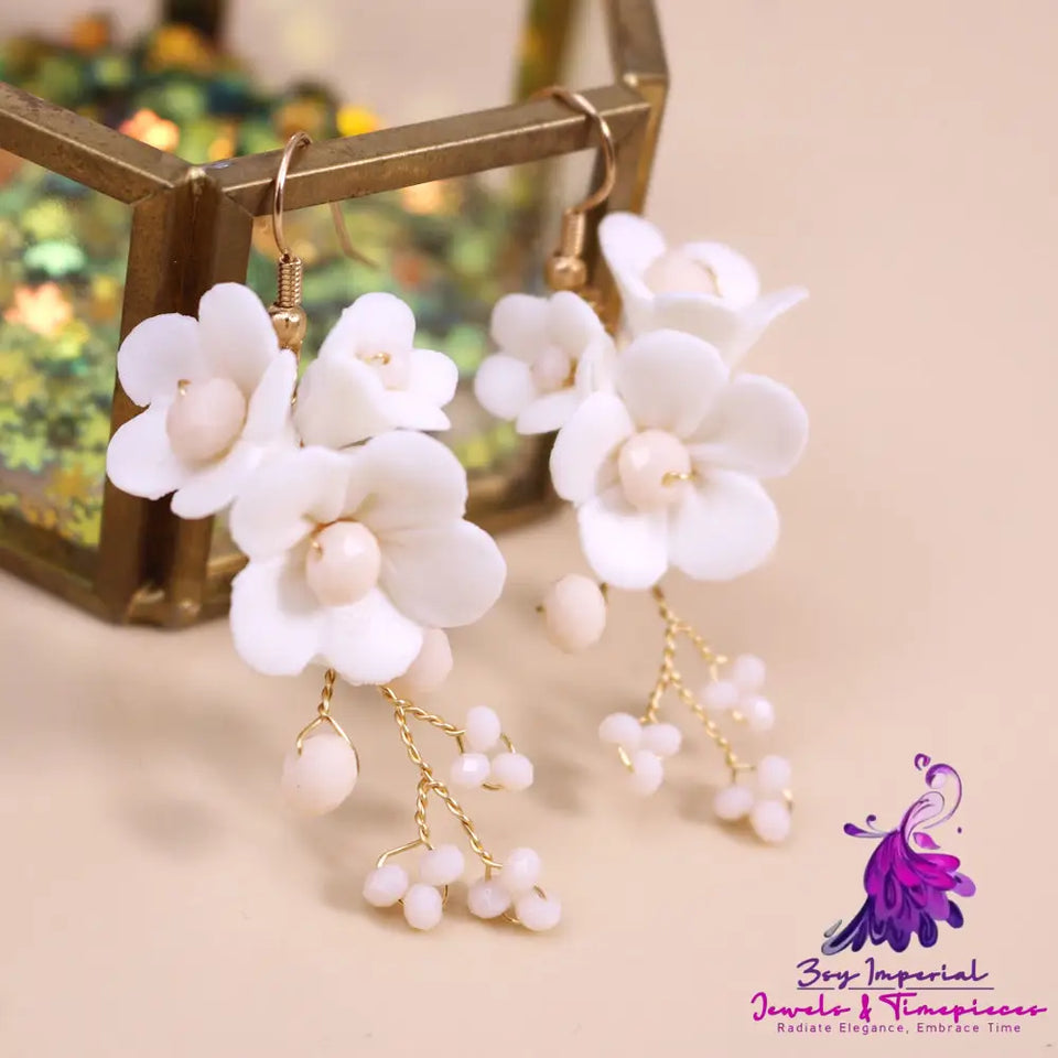 Elegant Ceramic Flower Earrings