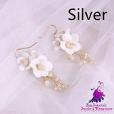 Elegant Ceramic Flower Earrings