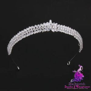 Zircon Crown Wedding Dress Bride Jewelry Crown