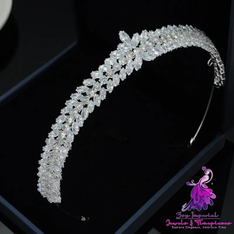 Zircon Crown Wedding Dress Bride Jewelry Crown