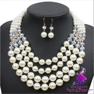 Crystal Pearl Bridal Jewelry Set