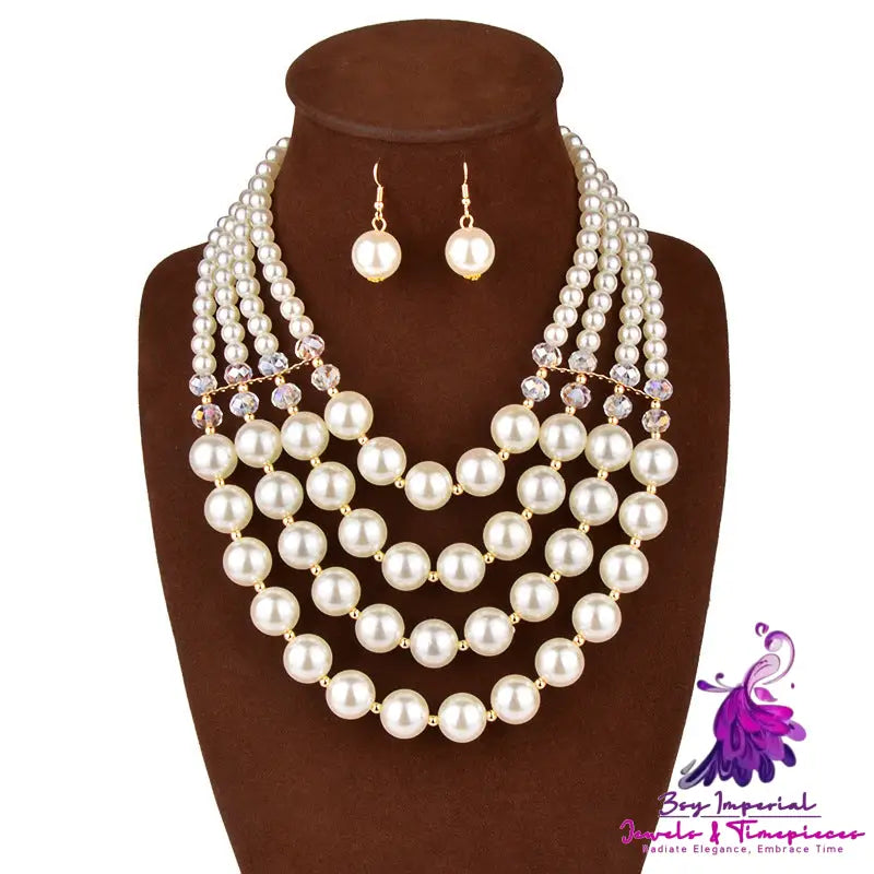 Crystal Pearl Bridal Jewelry Set