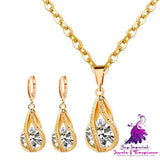 Simple Zircon Jewelry Set