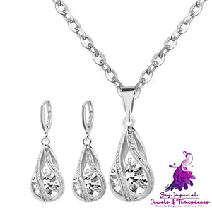 Simple Zircon Jewelry Set